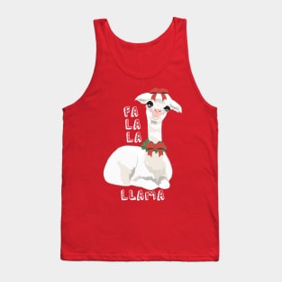 Fa La La La Llama Fun Christmas Design Tank Top